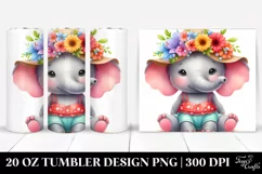 Colorful Baby Elephant | 20 Oz Tumbler Product Image 1