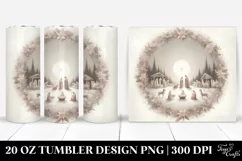 Pastel Vintage Nativity Scene Clipart, Transparent 20 Oz Product Image 1