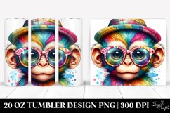 Colorful Baby Monkey with Sun es | 20 oz Tumbler Product Image 1