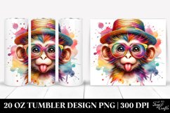 Colorful Baby Monkey with Sun es | 20 oz Tumbler Product Image 1