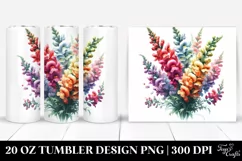 Vibrant Snapdragon Bouquet | 20 oz Tumbler Product Image 1