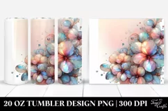 Abstract Shiny Impatiens 20 Oz Tumbler Product Image 1
