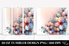 Abstract Shiny Impatiens 20 Oz Tumbler Product Image 1