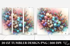 Abstract Shiny Impatiens 20 Oz Tumbler Product Image 1