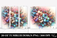 Abstract Shiny Impatiens 20 Oz Tumbler Product Image 1