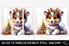Expressive Baby Collie with Christmas Lights, Transparent 20 Product Image 1