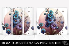 Wooden Delphinium Stained Tumbler | 20 oz Tumbler Product Image 1