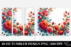 Red Roses Frame Tumbler | 20 oz Tumbler Product Image 1