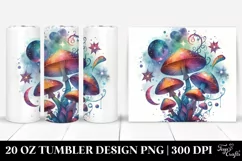 Colorful Magical Mushroom Splash | 20 oz Tumbler Product Image 1