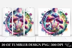 Colorful Magical Mushroom Splash | 20 oz Tumbler Product Image 1