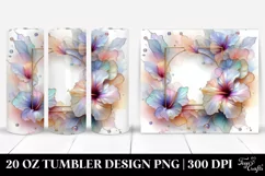 Abstract Shiny Hibiscus 20 Oz Tumbler Product Image 1