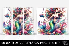 Mermaid Funny Drawing, Style | 20 oz Tumbler Product Image 1