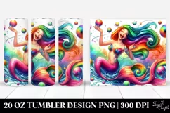 Mermaid Funny Drawing, Style | 20 oz Tumbler Product Image 1