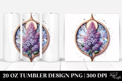 Stained Lilac Watercolor Splash | 20 oz Tumbler Product Image 1