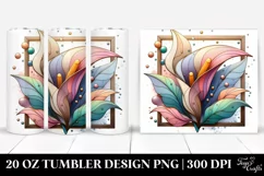 Abstract Stained Calla Lily 20 Oz Tumbler Product Image 1
