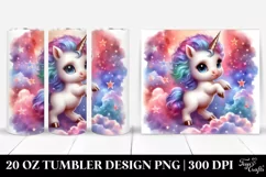 Cute Baby Unicorn Posing | 20 Oz Tumbler Product Image 1