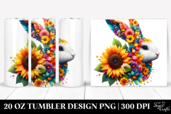 Vibrant Watercolor Bunny Abstract 20 Oz Tumbler Product Image 1
