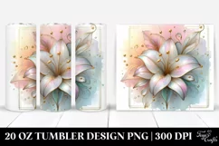 Glossy Golden Lily 20 Oz Tumbler Product Image 1