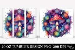 Vibrant Celestial Mushroom Clipart 20 Oz Tumbler Product Image 1