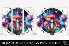 Vibrant Magical Celestial Mushroom Clipart, 20 Oz Tumbler Product Image 1