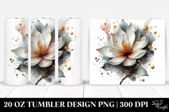 Colorful Magnolia Splash | 20 Oz Tumbler Product Image 1