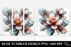 Colorful Magnolia Splash | 20 Oz Tumbler Product Image 1