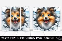 Crazy Looking Shetland Sheepdog | 20 Oz Tumbler Product Image 1