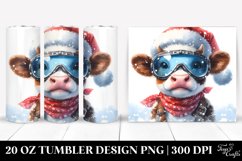 Adorable Baby Cow with Crazy Haircut, Transparent 20 Oz Product Image 1