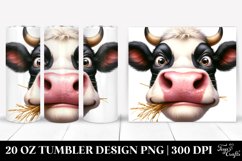 Goofy Cow Portrait Tumbler | 20 Oz Tumbler Product Image 1