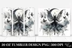 Gothic Whimsical Fairy Clipart, Transparent 20 Oz Tumbler Product Image 1