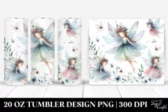 Washed Watercolor Whimsical Fairy | 20 oz Tumbler Product Image 1