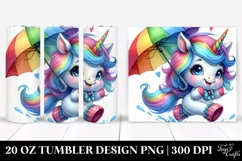 Running Baby Unicorn | 20 oz Tumbler Product Image 1
