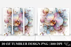 Abstract Pastel Glossy Orchid | 20 oz Tumbler Product Image 1
