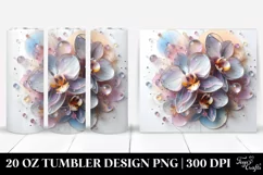 Abstract Pastel Glossy Orchid | 20 oz Tumbler Product Image 1