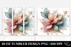 Glossy Golden Magnolia 20 Oz Tumbler Product Image 1