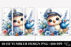 Colorful Baby Peacock Resting Sailor Tumbler | 20 oz Tumbler Product Image 1