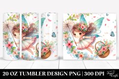Cute Fairy Tumbling with Petals 20 Oz Tumbler Product Image 1