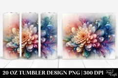 Abstract Vibrant Chrysanthemum | 20 oz Tumbler Product Image 1