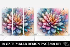 Abstract Vibrant Chrysanthemum | 20 oz Tumbler Product Image 1