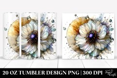 Abstract Anemone Stained Tumbler | 20 oz Tumbler Product Image 1