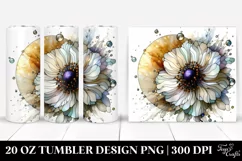 Abstract Anemone Stained Tumbler | 20 oz Tumbler Product Image 1