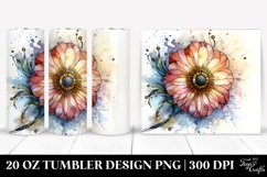 Abstract Anemone Stained Tumbler | 20 oz Tumbler Product Image 1
