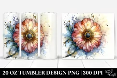 Abstract Anemone Stained Tumbler | 20 oz Tumbler Product Image 1