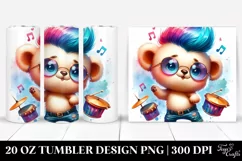 Cute Vibrant Baby Bear 20 Oz Tumbler Product Image 1