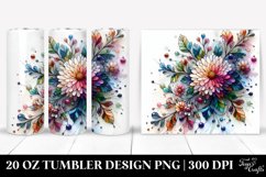 Colorful Stained Chrysanthemum | 20 oz Tumbler Product Image 1