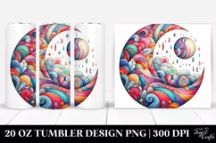 Colorful Whimsical Moon | 20 Oz Tumbler Product Image 1