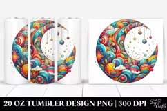 Colorful Whimsical Moon | 20 Oz Tumbler Product Image 1