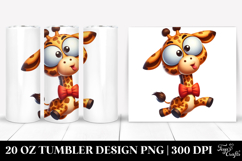 Expressive Cute Giraffe 20 Oz Tumbler Product Image 1
