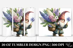 Small Gnome with Hyacinth Bouquet | 20 Oz Tumbler Product Image 1
