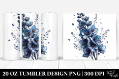 20 Oz Tumbler Sublimation | Material Shiny Delphinium Product Image 1